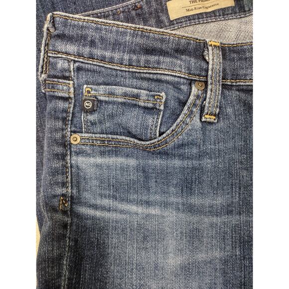 Adriano Goldschmied Jeans Women 26R The Prima Mid Rise Cigarette Medium Wash - Picture 12 of 13